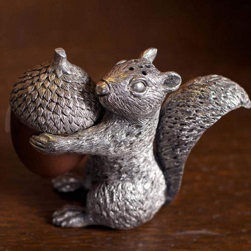 Набор для соли и перца Белка 10,2х4,5 см Vagabond House Woodland Creatures 2 пр оловянный