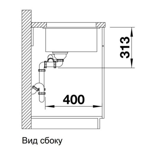 Кухонная мойка 55,5 см Blanco Subline 340/160-U алюметаллик