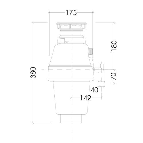 Измельчитель пищевых отходов Sink Helper Middle H-25 белый