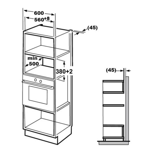 Встраиваемая микроволновая печь 59,5х40,1 см Kuppersberg High-Tech HMW 645 B черная