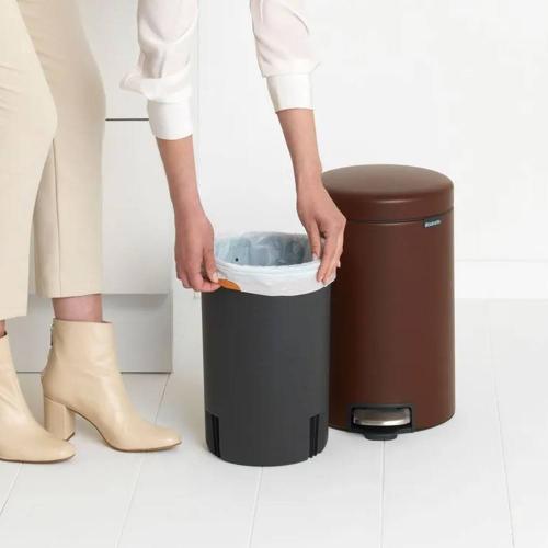 Ведро для мусора 12 л Brabantia NewIcon коричневое