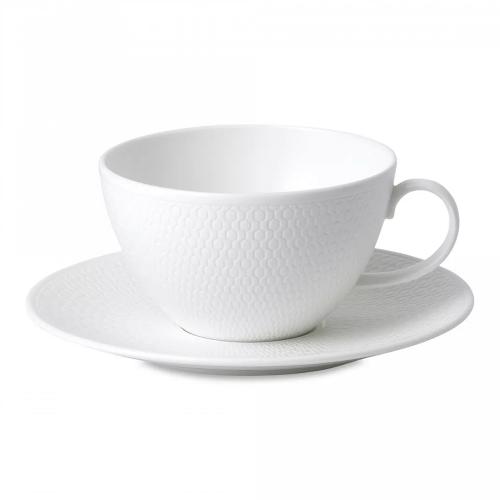 Чайная пара 340 мл Wedgwood Gio белая