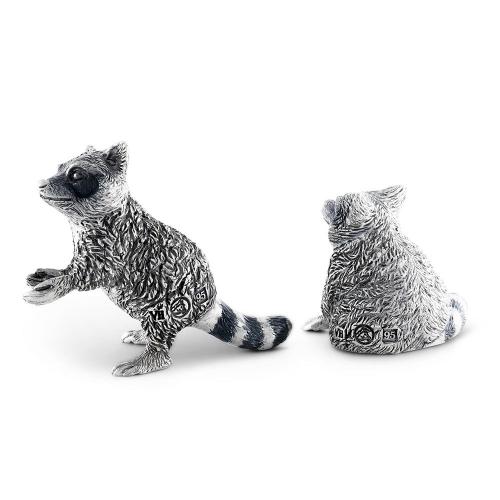 Набор для соли и перца Еноты 10,2 см Vagabond House Woodland Creatures 2 пр оловянный