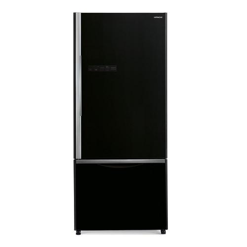 Холодильник 180х75 см Hitachi Bottom Freezer R-B572PU7 GBК черное стекло