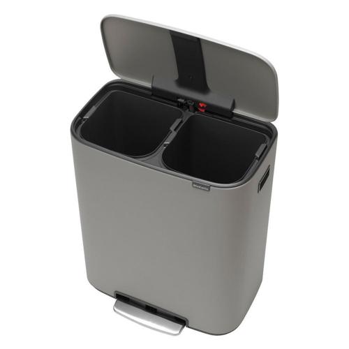 Мусорный бак с педалью 30+30 л Brabantia Bo Pedal Bin минерально-серый