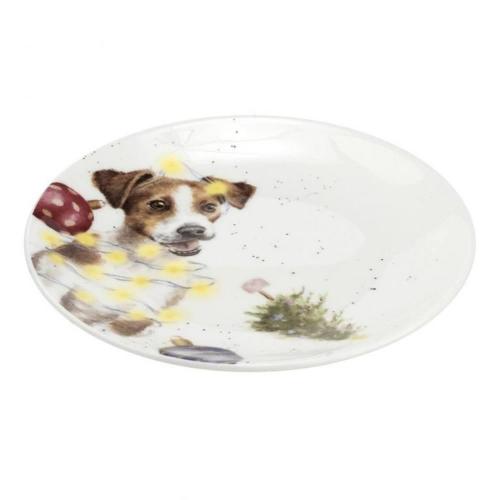 Набор тарелок пирожковых Пёс и мышь в Новый год 16,5 см Royal Worcester Забавная фауна