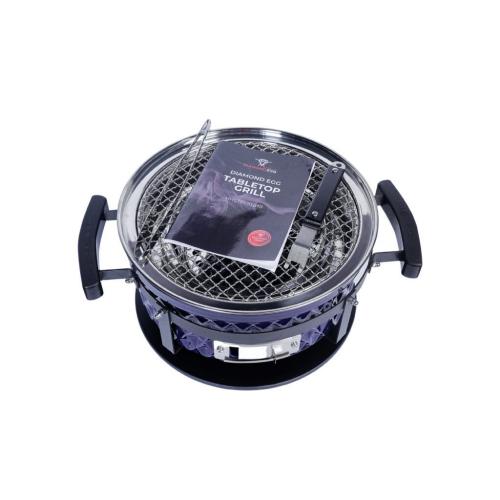 Угольный гриль 35х18 см Diamond Egg Tabletop Grill синий