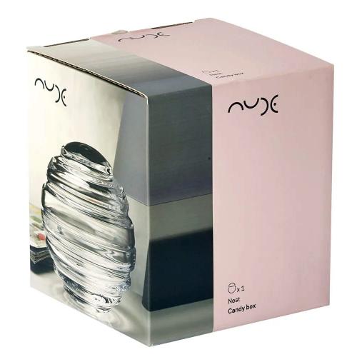 Конфетница 15 см Nude Glass Nest прозрачная