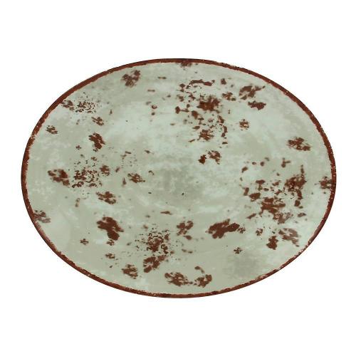 Тарелка RAK Porcelain Peppery овальная плоская 36*27 см, серый цвет