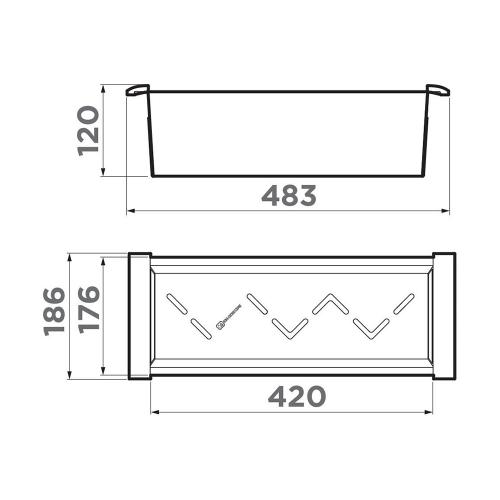 Коландер 18,6x48,3 см Omoikiri CO-04-LG светлое золото