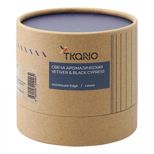 Свеча ароматическая Vetiver & Black 7,5 см Tkano Edge синяя