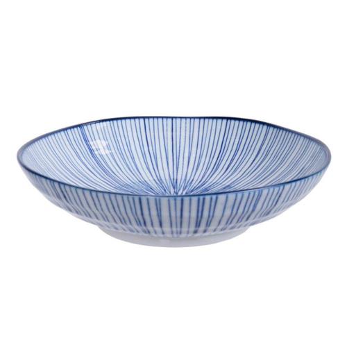 Тарелка для пасты Lines 21 см Tokyo Design Nippon Blue синяя