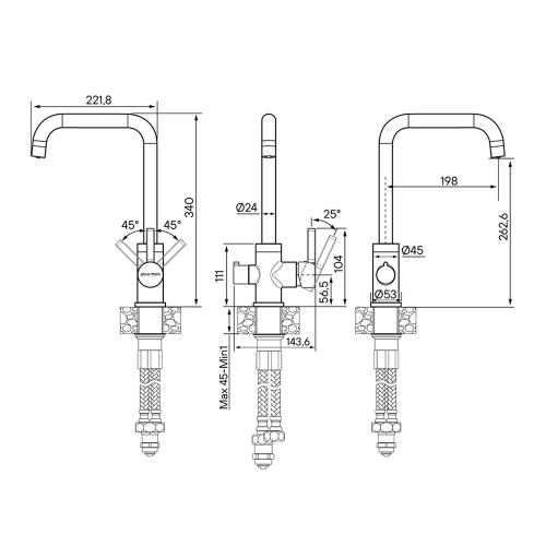 Смеситель 26,2 см Paulmark Logas Metallum CR хром