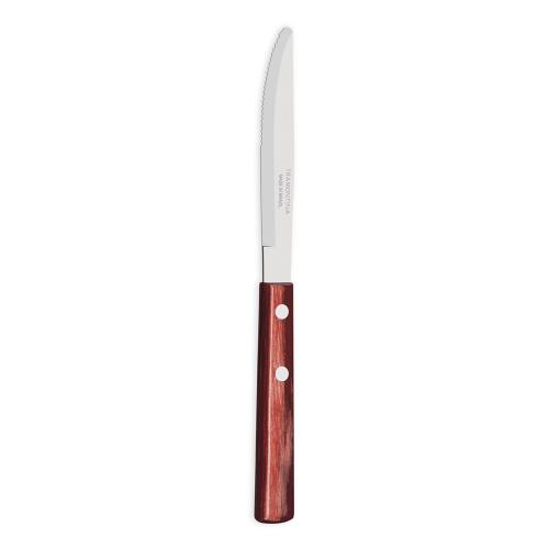 Нож столовый с деревянной ручкой 19,5см Tramontina Polywood коричневый