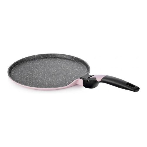 Сковорода блинная с антипригарным покрытием 25 см Walmer Easy Click розовая