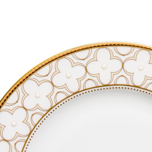 Тарелка хлебная 16,5 см Noritake Trefolio Gold белая