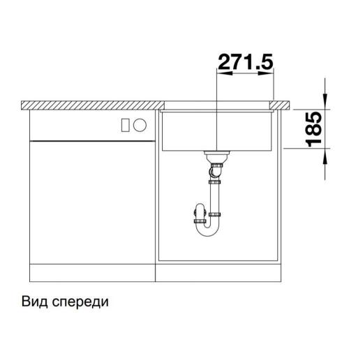 Кухонная мойка 54,3 см Blanco Subline 500-U глянцевая белая - 2 фото