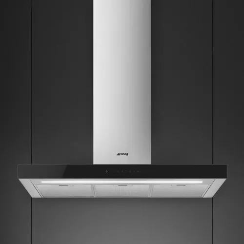 Настенная вытяжка 90 см Smeg KBT9L4VN стальная