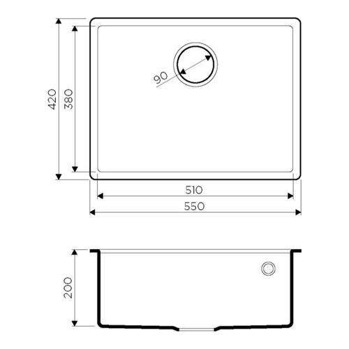 Кухонная мойка 55 см Omoikiri Solidity Tedori 54-U-GR leningrad grey - 2 фото