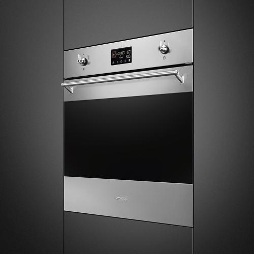 Духовой шкаф с микроволнами 59,2х59,7 см Smeg Classica SO6302M2X стальной