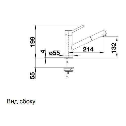 Смеситель Blanco Kano-S жемчужный - 2 фото