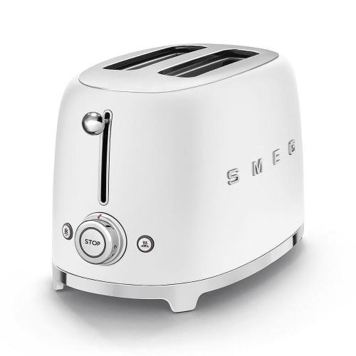 Тостер на 2 ломтика Smeg 50's Style TSF01WHMEU матовый белый