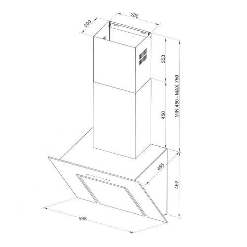 РОЗНИЦА Настенная вытяжка 60 см Kuppersberg Hi-Tech F 660 W белая