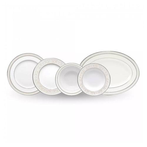 Обеденный сервиз на 6 персон Noritake Montvale Platinum белый 20 пр