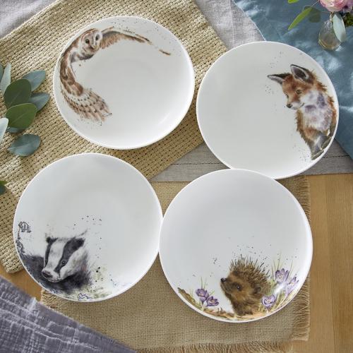 Набор тарелок для пасты Royal Worcester Забавная фауна белый 4 пр