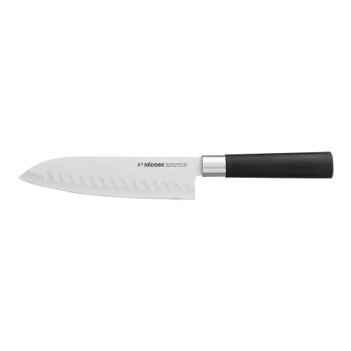 Нож сантоку с углублениями 17,5 см Nadoba Keiko черный