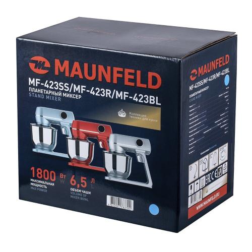 Миксер планетарный 6,5 л Maunfeld MF-423BL голубой