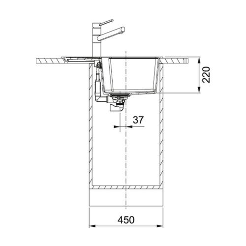 Кухонная мойка 62 см Franke Urban UBG 611-62 черный матовый - 3 фото