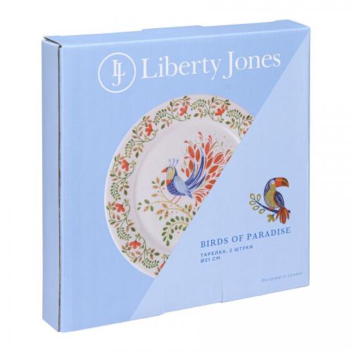 Набор закусочных тарелок Liberty Jones Birds of Paradise белый 2 пр