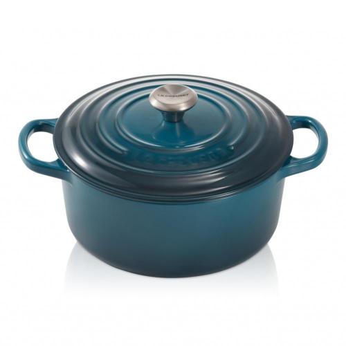 Кастрюля чугунная 24 см 4,2 л Le Creuset Signature лазурь