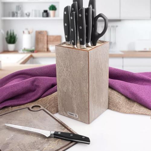Подставка для ножей 12х12х24 см Compose eat Fashion серая