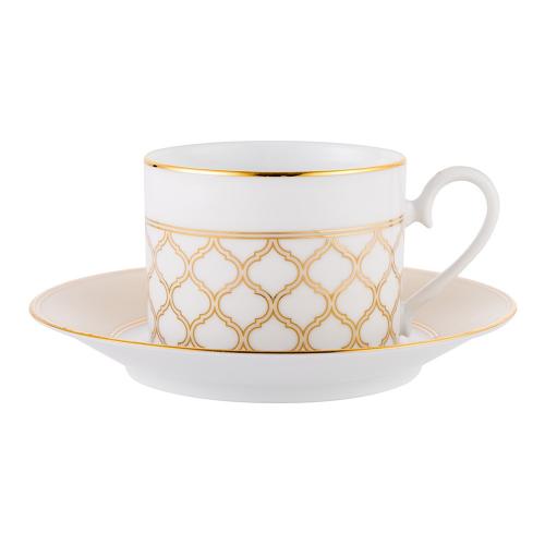 Чайная пара 240 мл Noritake Eternal Palace Gold белая