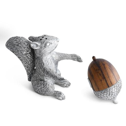 Набор для соли и перца Белка 10,2х4,5 см Vagabond House Woodland Creatures 2 пр оловянный
