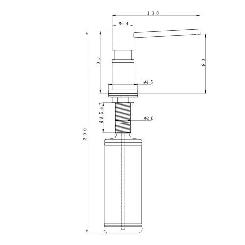 Дозатор 350 мл Paulmark Kraft Basis 418 чёрный