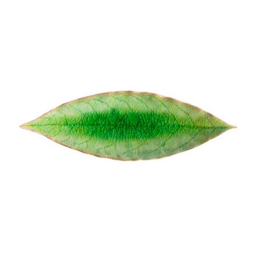 Блюдо Laurel leaf 17,8х5,7 см Costa Nova Riviera Tomate зеленое - 1 фото