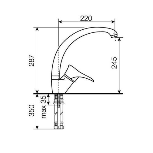 Смеситель Kuppersberg Gus KG2511 Grey