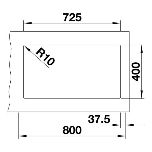 Кухонная мойка 75,5 см Blanco Subline 430/270-U черная - 3 фото