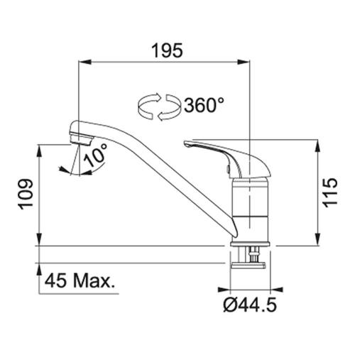 Смеситель Franke Basis хром