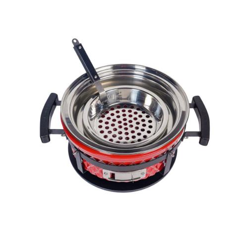 Угольный гриль 35х18 см Diamond Egg Tabletop Grill красный