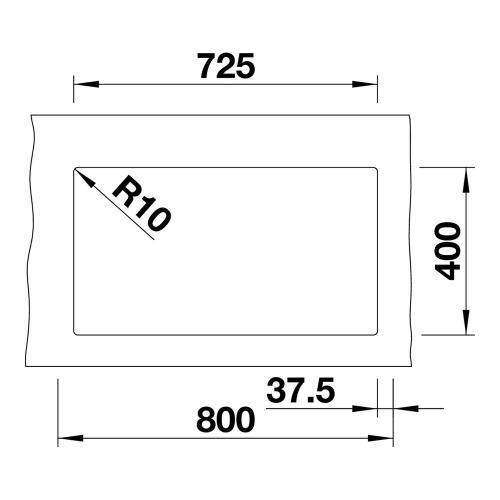 Кухонная мойка 75,5 см Blanco Subline 350/350-U черная