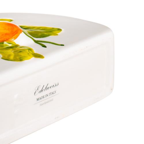 Салфетница 15х5 см Edelweiss Лимоны и апельсины белая