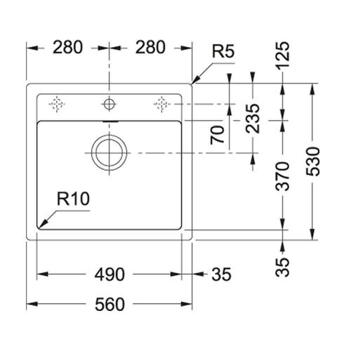 Кухонная мойка 56 см Franke Sirius SID 610 серая - 1 фото