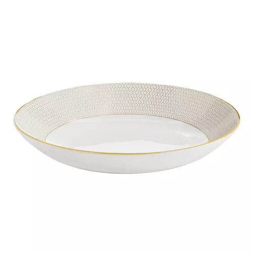 Тарелка для пасты 24 см Wedgwood Arris золотая