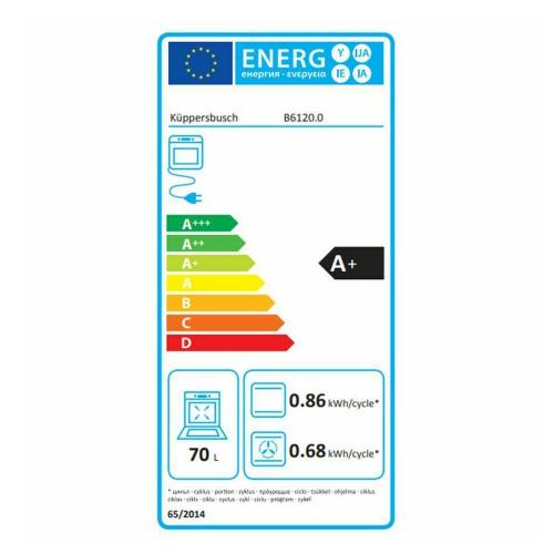 Электрический духовой шкаф Stainless steel 55,8х59 см 70 л Kuppersbusch B 6120.0 S черный