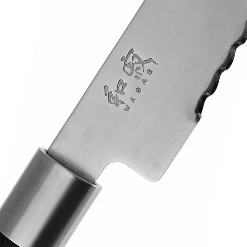Нож для хлеба 23,2 см Kai Wasabi Black черный