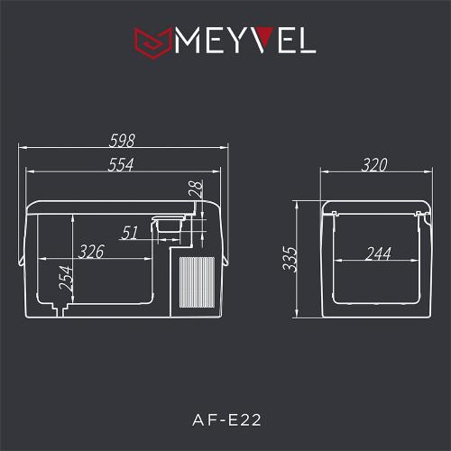 Автомобильный холодильник 59х31 см Meyvel AF-E22 черный